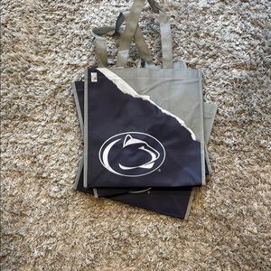 Gray and Navy Tote Bag